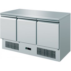 Saladette Refrigerata Statica con piano inox e 3 sportelli GN